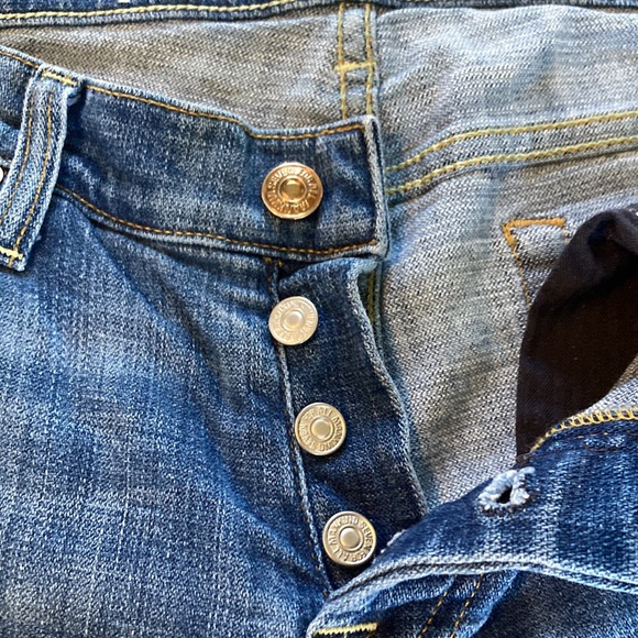 7 for All Mankind Distressed Button Fly Josefina Skinny Boyfriend Jean - 27 - Picture 8 of 11